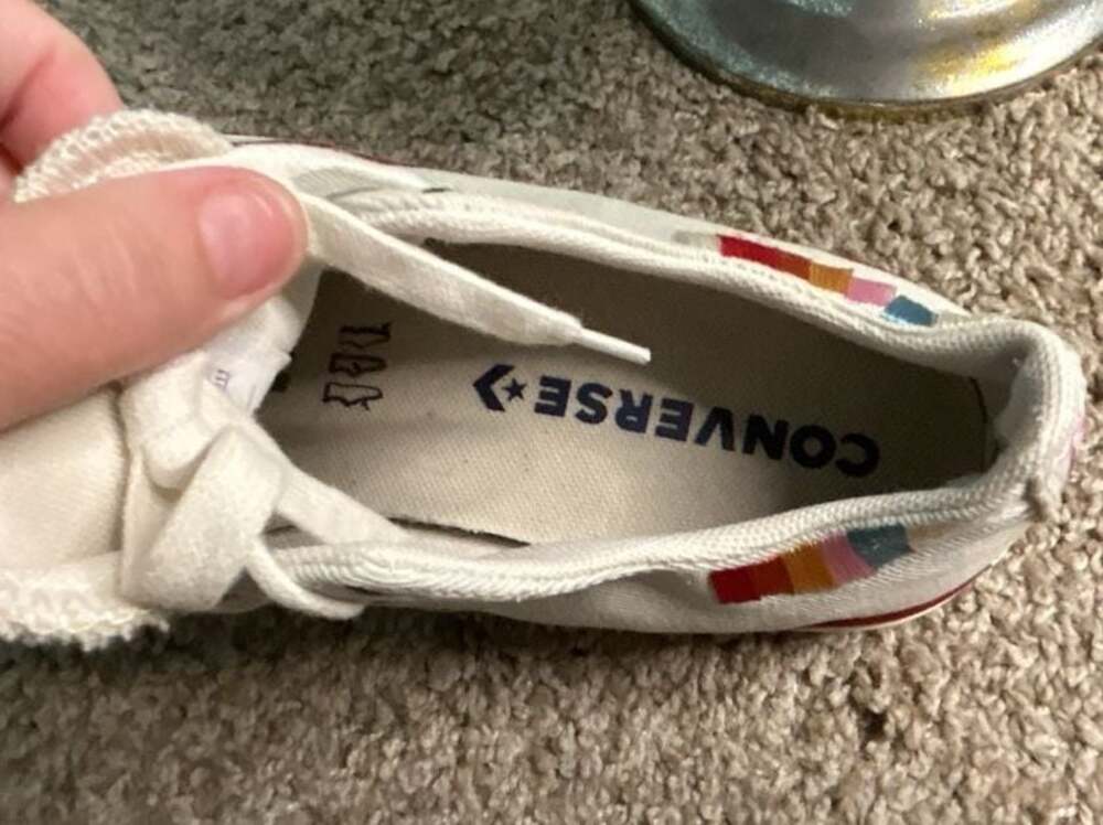 Rainbow embroidered Converse All Star Low TopSneakers - Picture 10 of 13